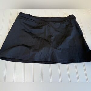 Lands End Swim Mini Skirt Brief Insert Black Bottom Suit Tankini Women 8 1470
